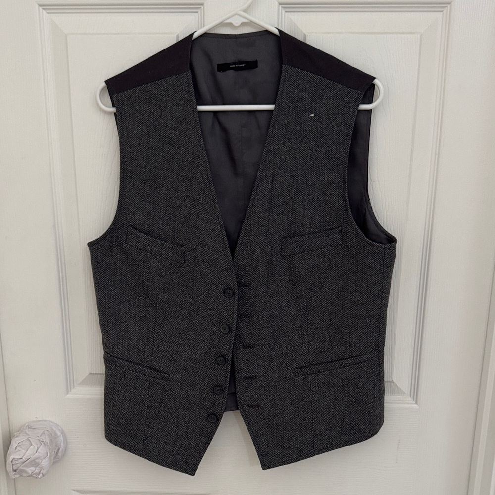 Express Charcoal and Black Men's Vest